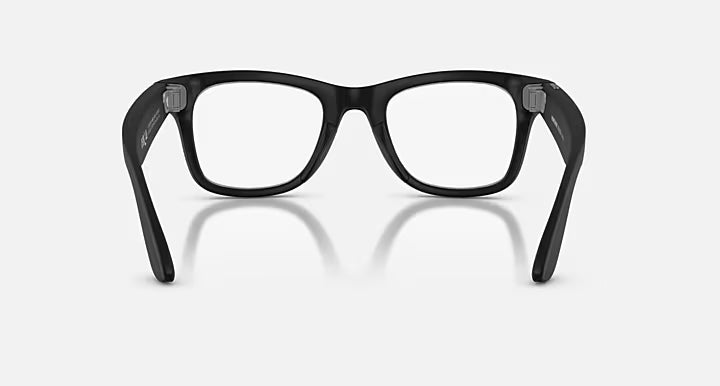 Óculos de sol Ray Ban Meta Wayfarer Matte Black Transparente/Cinza Transitions® (Gen2)