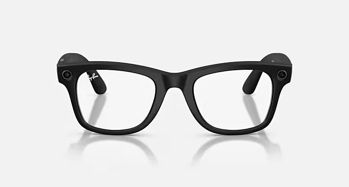 Óculos de sol Ray Ban Meta Wayfarer Matte Black Transparente/Cinza Transitions® (Gen2)