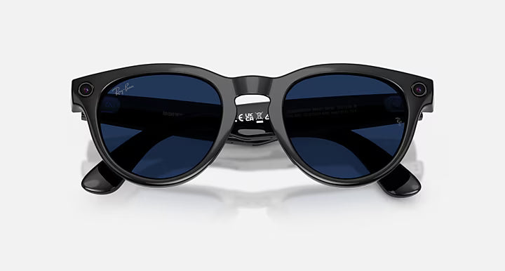 Óculos de sol Ray Ban Meta Headliner Preto Brilhante Incolor/Safira Transitions® (Gen2)