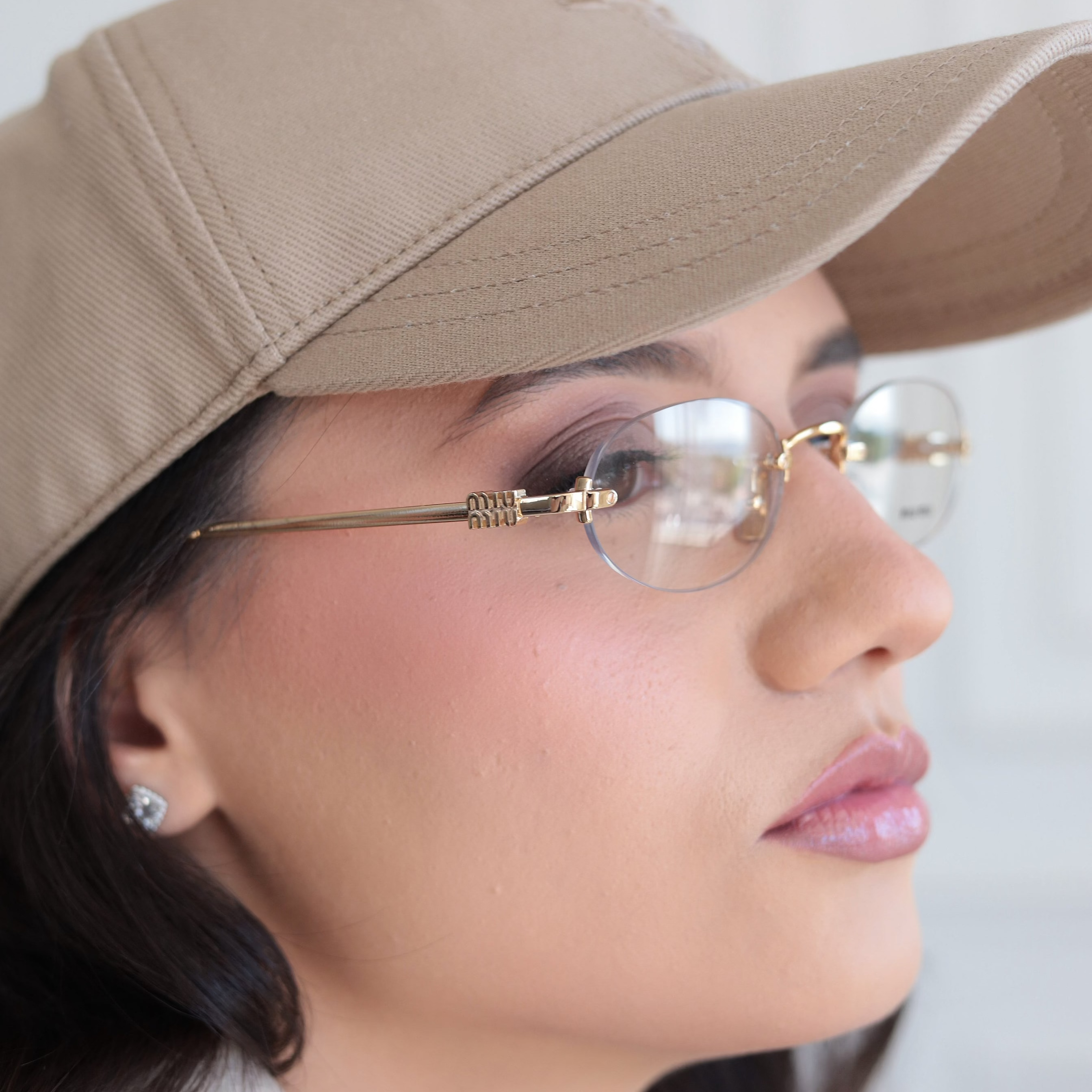 Óculos de Grau MIU MIU MU53W 5AK1O1 Metal Cor Dourada