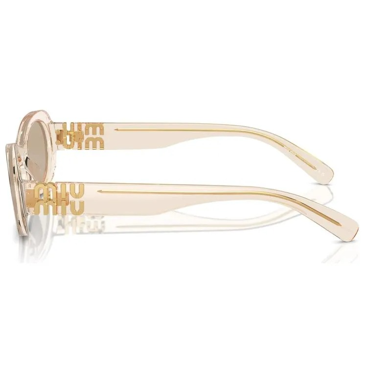 Óculos de Sol MIU MIU MU06Z 11T40F Transparente Marrom com Lentes Marrom