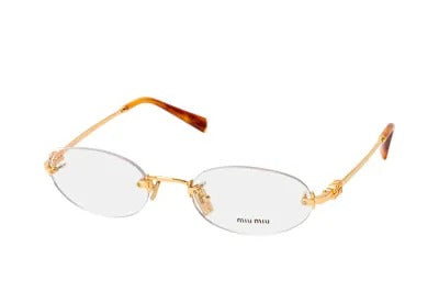 Óculos de Grau MIU MIU MU53W 5AK1O1 Metal Cor Dourada