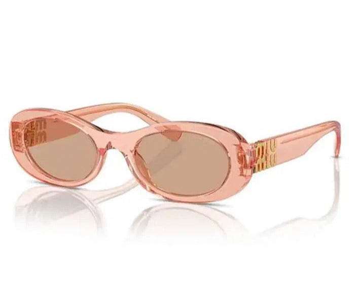 Óculos de Sol MIU MIU MU06Z 13T1P1 Transparente Rose com Lentes Rose