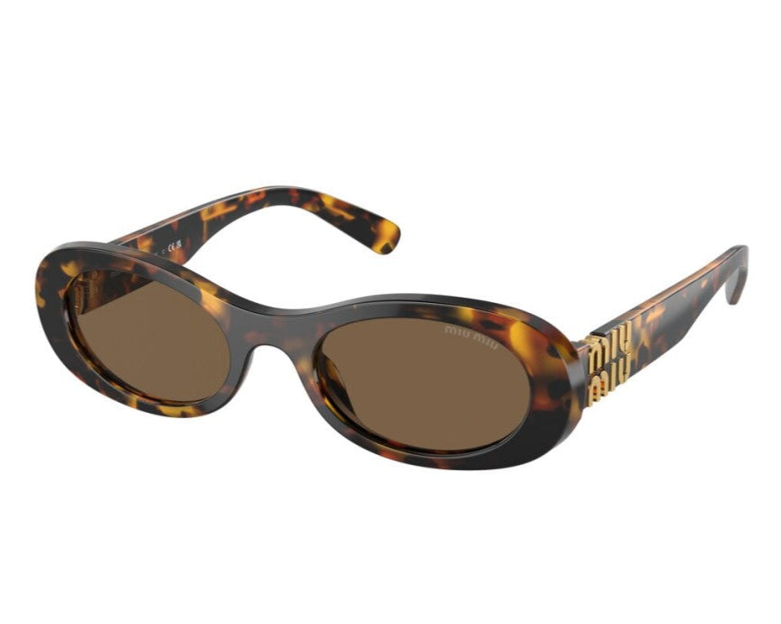 Óculos de Sol MIU MIU MU06Z VAU06B Cor Havana com Lentes Marrom