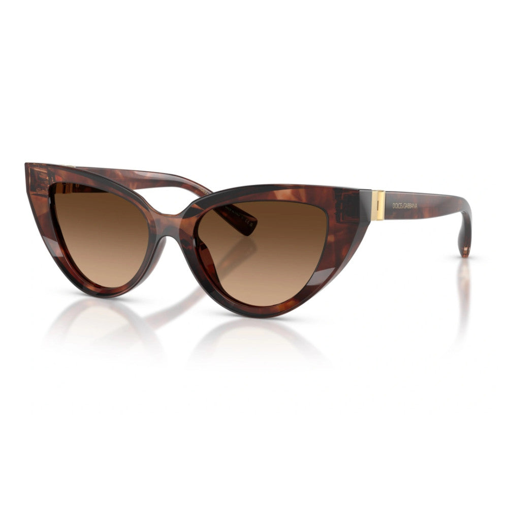 Óculos de Sol Dolce e Gabbana DG 4497 3222/74 52 Acetato Havana brilho