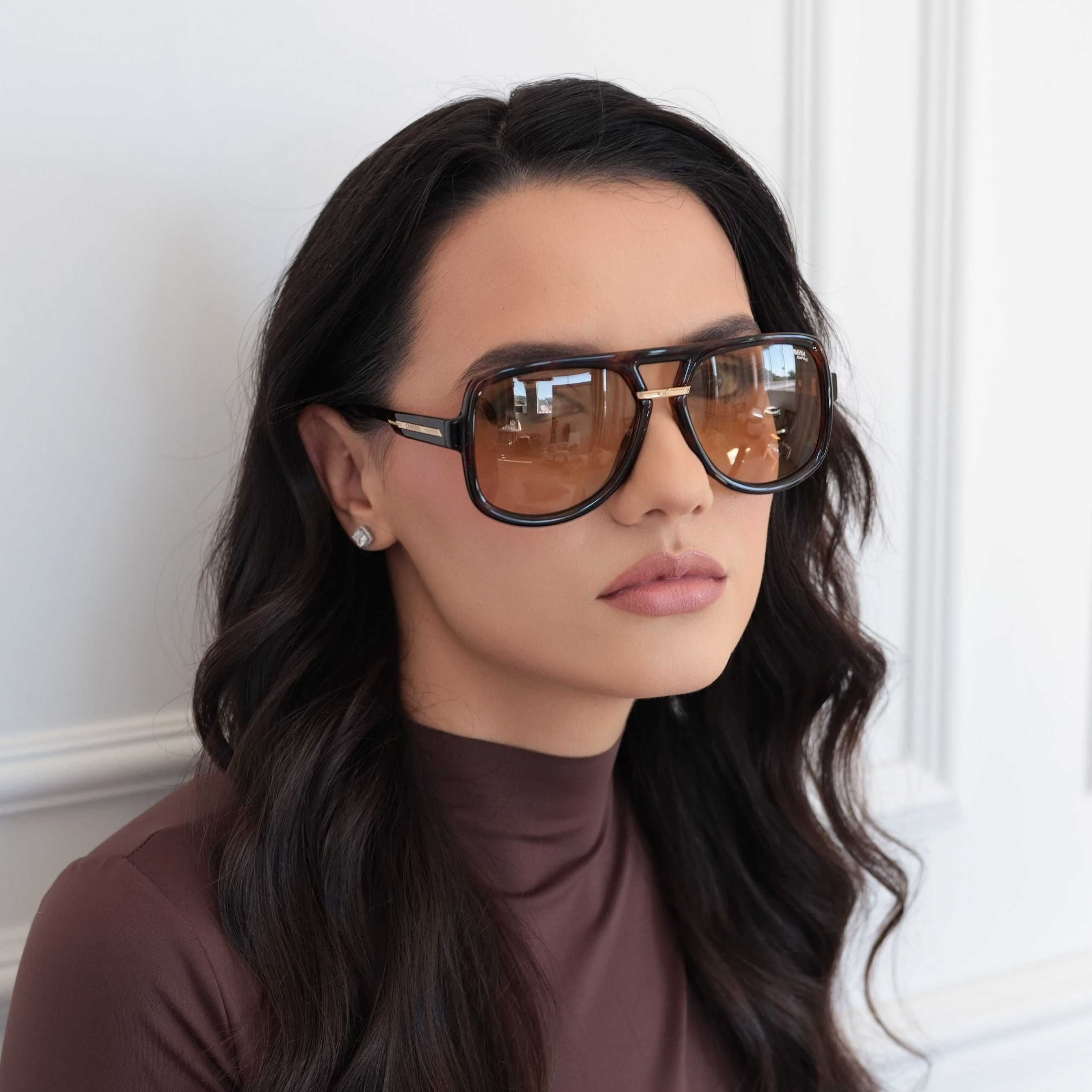 Óculos de Sol Carrera Victory C 10/S 086UK 59 Adaptive Acetato na Cor Havana Lentes Amarelas Fotocromatica