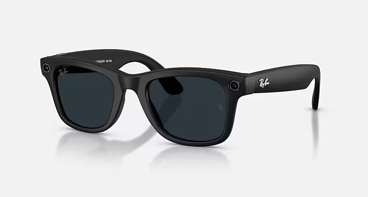 Óculos de sol Ray Ban Meta Wayfarer Matte Black Transparente/Cinza Transitions® (Gen2)