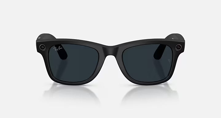 Óculos de sol Ray Ban Meta Wayfarer Matte Black Transparente/Cinza Transitions® (Gen2)