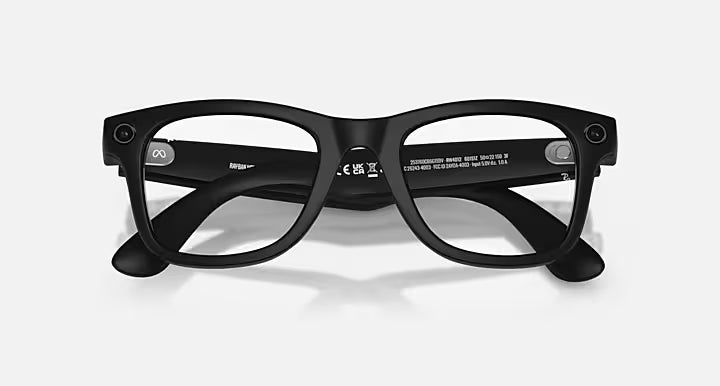 Óculos de sol Ray Ban Meta Wayfarer Matte Black Transparente/Cinza Transitions® (Gen2)