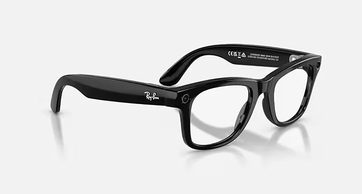 Óculos de sol Ray Ban Meta Wayfarer Matte Black Transparente/Verde Grafite Transitions® (Gen2)