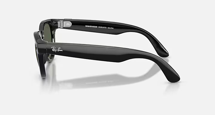 Óculos de sol Ray Ban Meta Headliner Preto Brilhante Verde (Gen2)