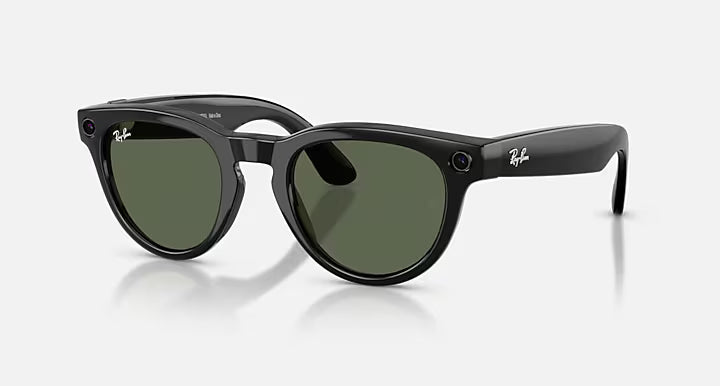 Óculos de sol Ray Ban Meta Headliner Preto Brilhante Verde (Gen2)
