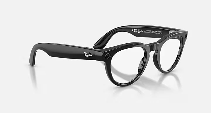 Óculos de sol Ray Ban Meta Headliner Preto Brilhante Incolor/Safira Transitions® (Gen2)