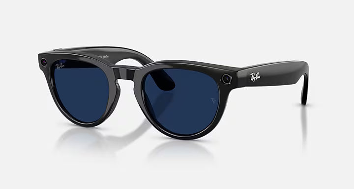 Óculos de sol Ray Ban Meta Headliner Preto Brilhante Incolor/Safira Transitions® (Gen2)