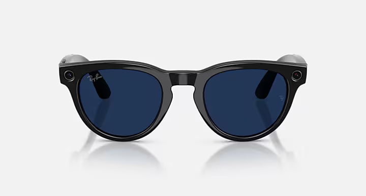 Óculos de sol Ray Ban Meta Headliner Preto Brilhante Incolor/Safira Transitions® (Gen2)