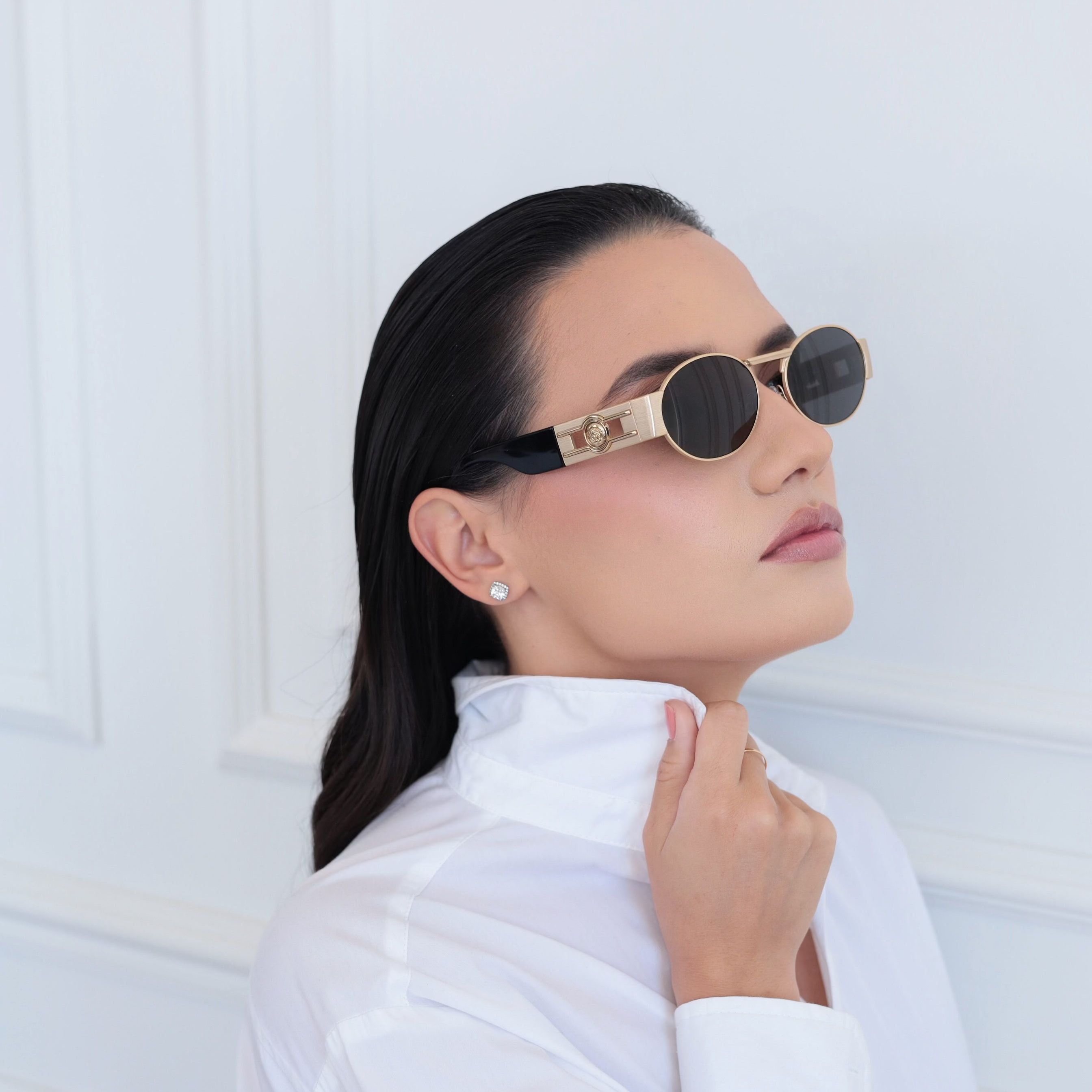 Óculos de Sol Versace VERSACE VE2264 1002/87 Metal Dourado com Lentes Cinza