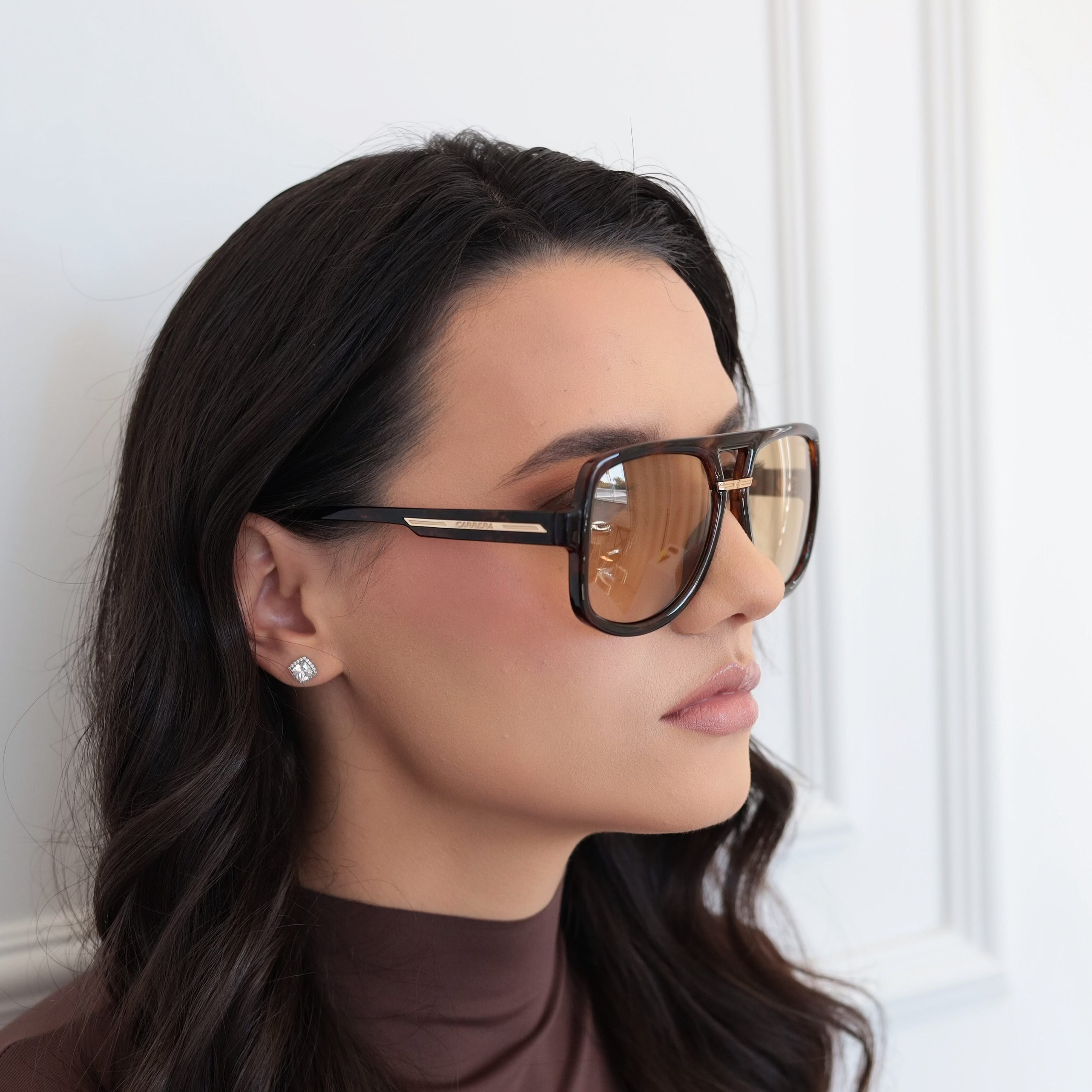 Óculos de Sol Carrera Victory C 10/S 086UK 59 Adaptive Acetato na Cor Havana Lentes Amarelas Fotocromatica