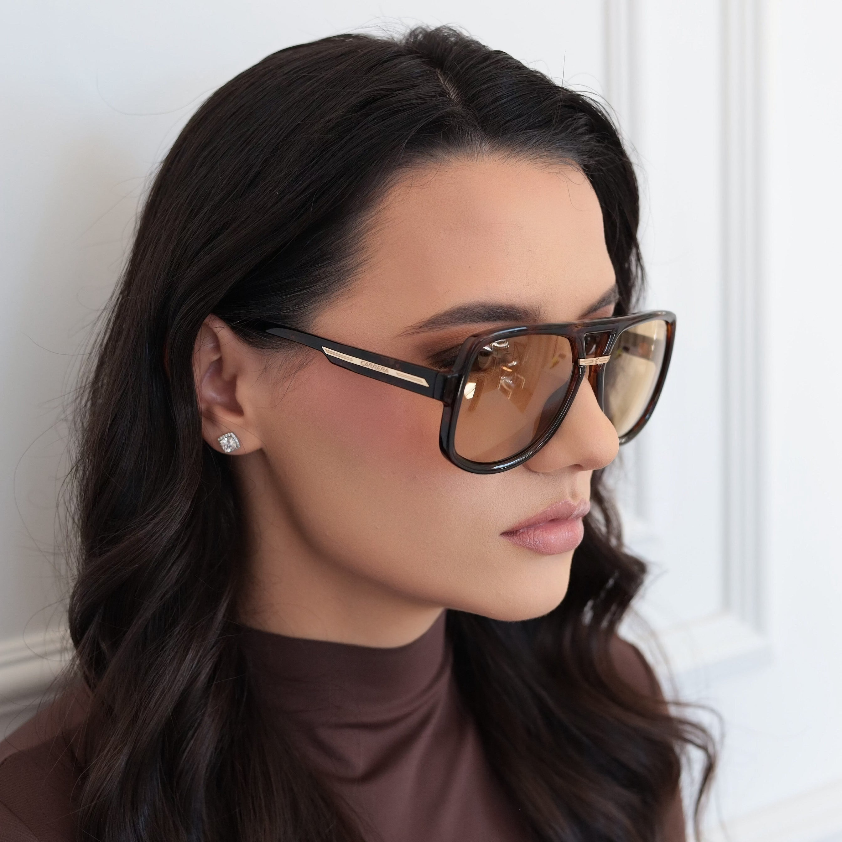 Óculos de Sol Carrera Victory C 10/S 086UK 59 Adaptive Acetato na Cor Havana Lentes Amarelas Fotocromatica