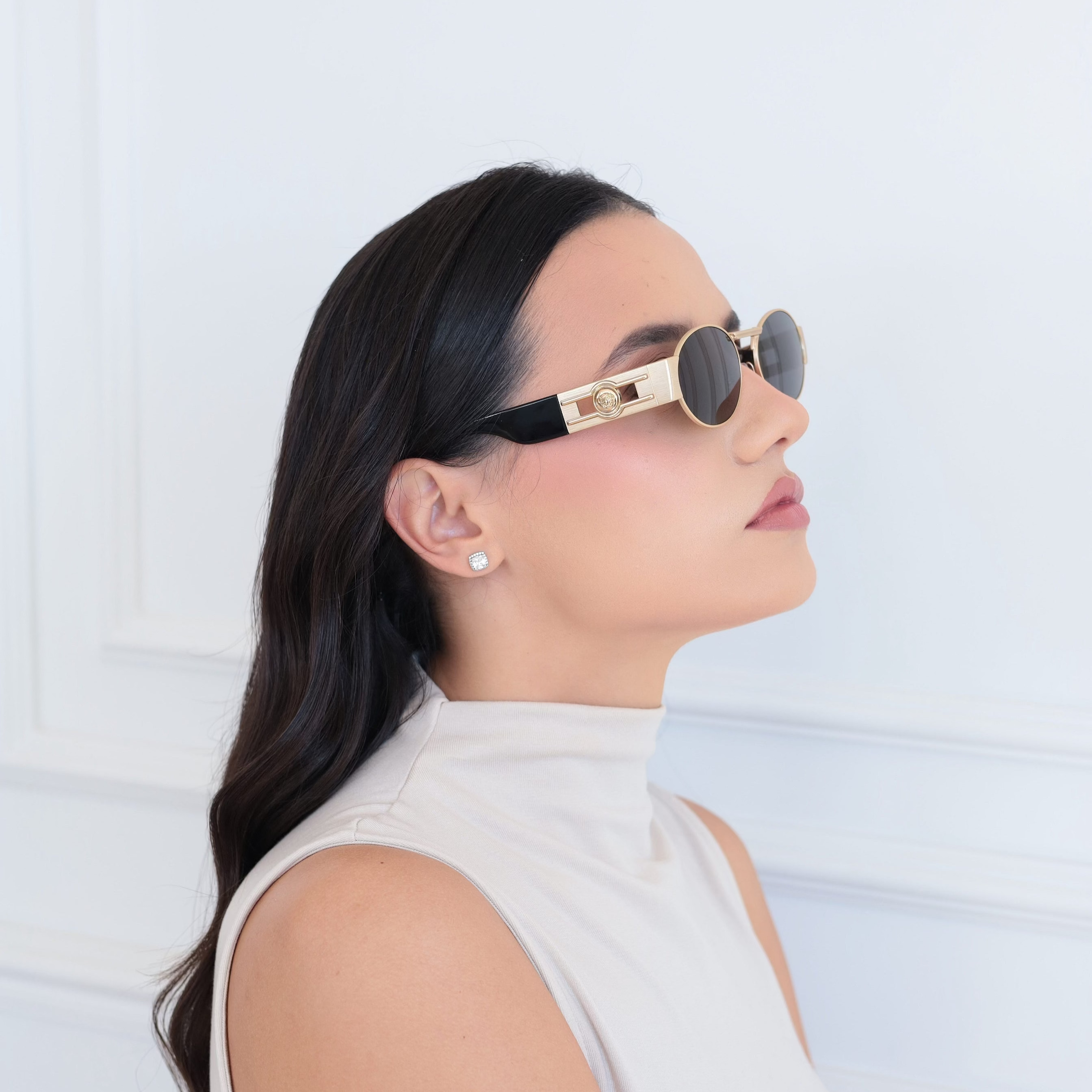 Óculos de Sol Versace VERSACE VE2264 1002/87 Metal Dourado com Lentes Cinza