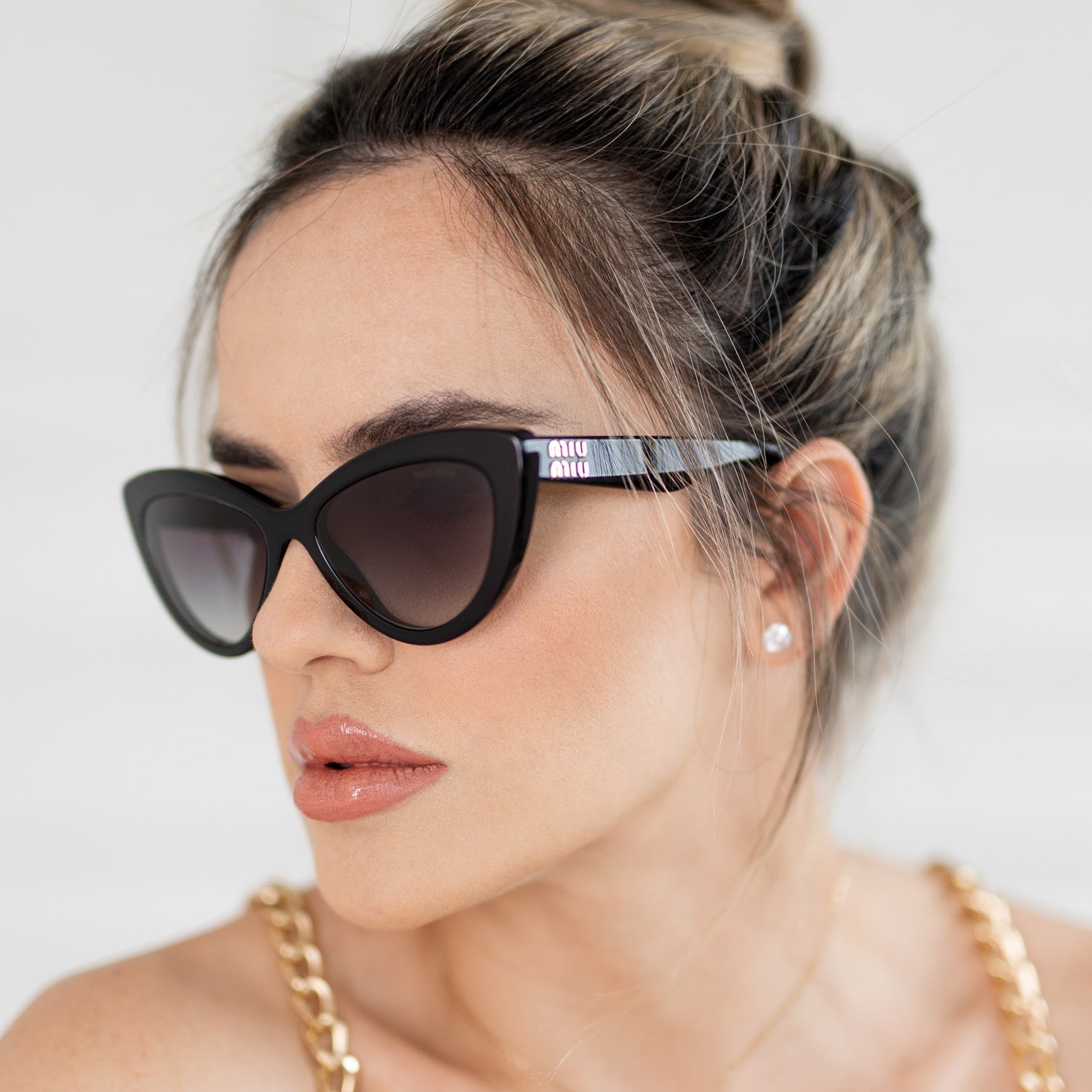 Óculos de Sol MIU MIU MU04Y 1AB5D1 Acetato preto