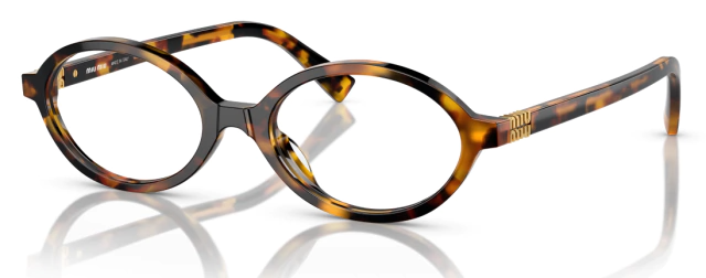 Óculos de Grau Miu Miu MU 01XV VAU-1O1 50 Acetato Cor Havana