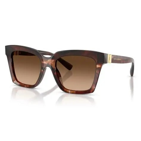 Óculos de Sol Dolce e Gabbana DG 4498 3222/74 55 Acetato Havana Brilho